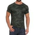 thumbnail image 1 of INSPIRE CHIC Men's Workout Stretch Crew Neck Short Sleeve Sport Running T-Shirts M Dark Dreen, 1 of 6