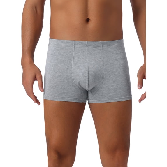 INSPIRE CHIC Mens Underwear Regular Fit Soft Comfortable Solid Color Basic Boxer Briefs 30 Light Gray