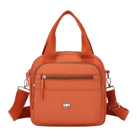 INSPIRE CHIC Multi-Purpose Cross-body Bag for Women with Adjustable & Removable Strap, Hand-Carry Option, Multi Pockets Orange