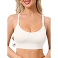 thumbnail image 1 of INSPIRE CHIC Nursing Bras for Women Wireless Push Up V Neck Maternity Bralettes Full Coverage Breastfeeding Bra with Adjustable Straps XL White, 1 of 4