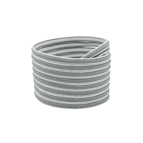 INSPIRE CHIC Oval Laces Two Colored Textured Stripes Shoe Laces for Sneakers 180cm/70.9" Gray