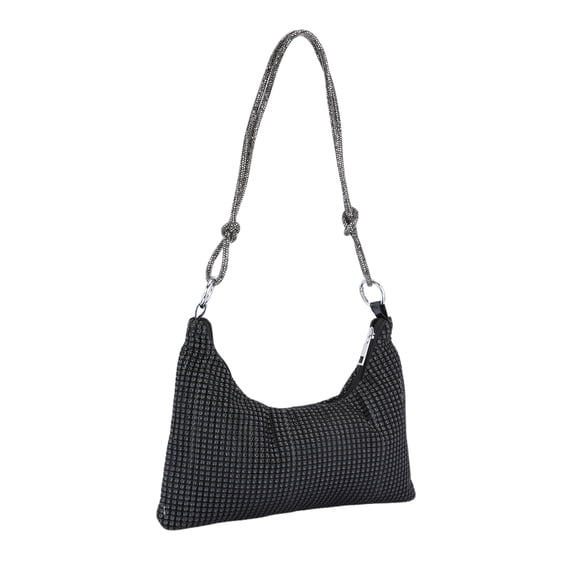 INSPIRE CHIC Rhinestone Clutch Purses Sparkly Evening Shoulder Bag for Women Black
