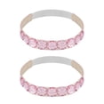 thumbnail image 1 of INSPIRE CHIC Rhinestone Elastic Shoe Straps Heels Detachable Ankle Straps Replacement for Sandals High Heels Pink(White Band) One Size, 1 of 6