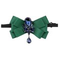 thumbnail image 1 of INSPIRE CHIC Ribbon Bow Brooch Rhinestone Pre-Tied Bow Tie for Men Bowknot Neck Tie Wedding Party Gifts Ceremony Dark Green, 1 of 5