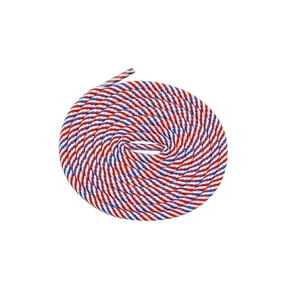 INSPIRE CHIC Round Rope Shoe Strings Three-Color Checkered Shoe Laces for Boots 2 Pairs White/Red/Blue 100cm/39.4"