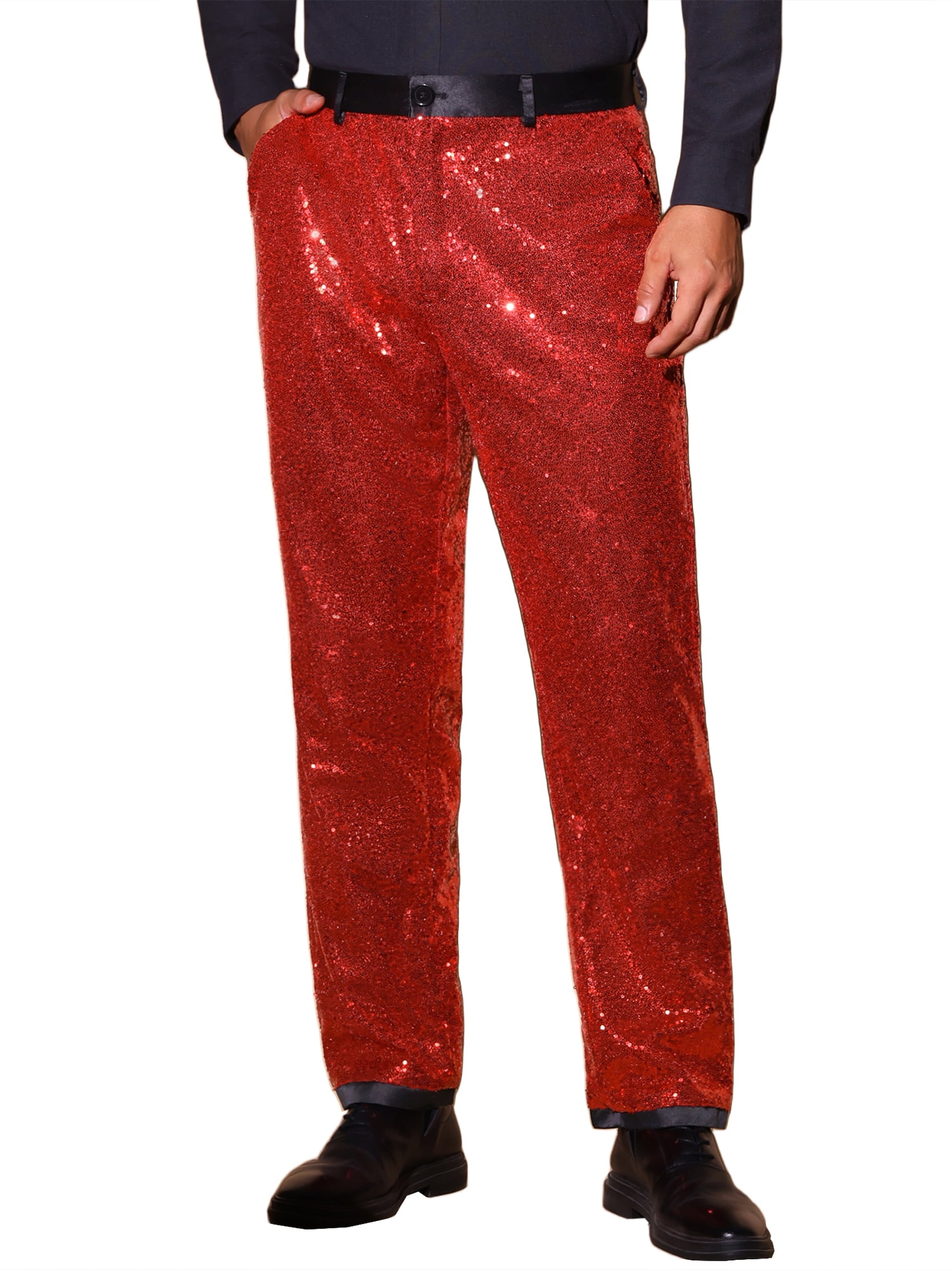 knee length dresses for ladies Faux Leather Metallic Textured Pants  Fern & Moon