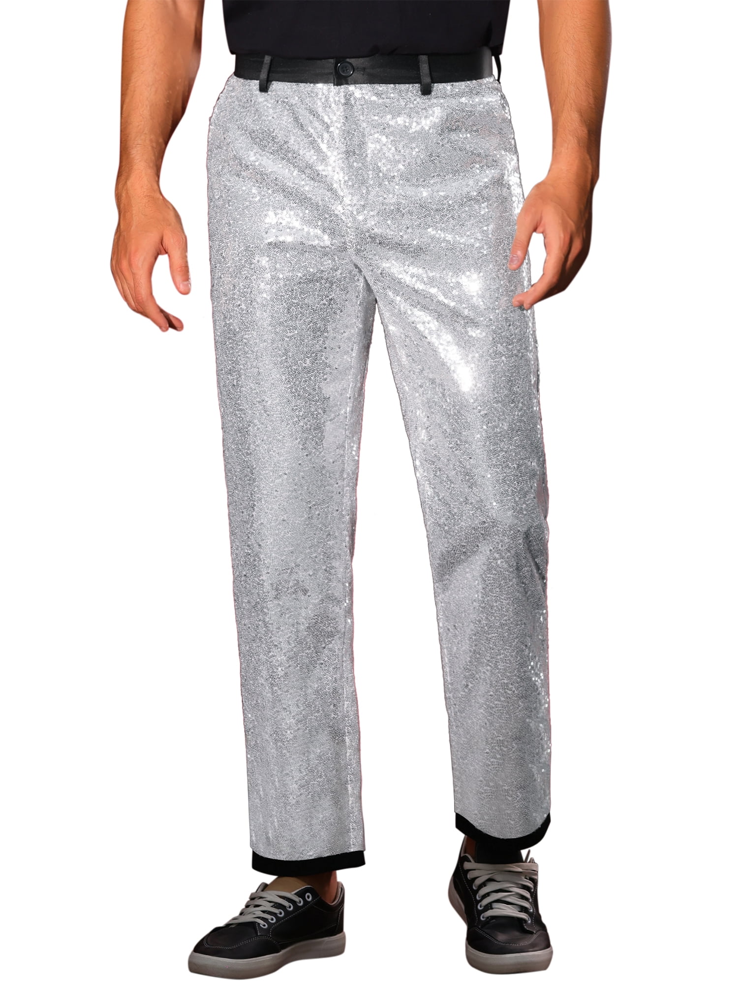 Shiny Dress Pants - Sateen Royal Mens Pants
