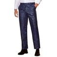 thumbnail image 1 of INSPIRE CHIC Sequin Pants for Men's Straight Leg Shiny Trousers 70s Disco Party Metallic Pants 34 Dark Blue, 1 of 5