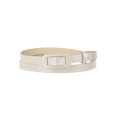 thumbnail image 1 of INSPIRE CHIC Skinny Slim Thin Nonporous Waist Belt Rectangle Buckle PU Leather Solid Simple Belts for Jeans Dress 99cm/39" Beige, 1 of 4