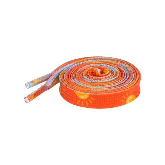 INSPIRE CHIC Sneakers Orange Flat Shoelaces Gradient Crackle Alien Sun Pattern Athletic Shoelaces 1 Pair Orange 4 120cm/47.2"