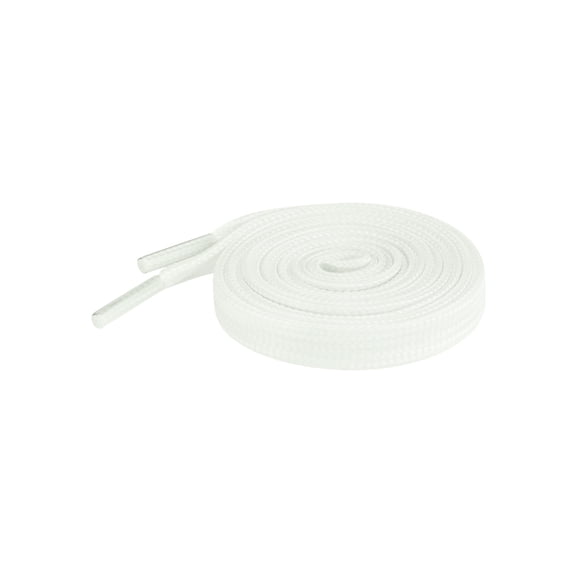 INSPIRE CHIC Solid Color Flat Shoe Laces for Men Women Athletic Shoestrings 2 Pairs for Sneakers 100cm/39.4" White