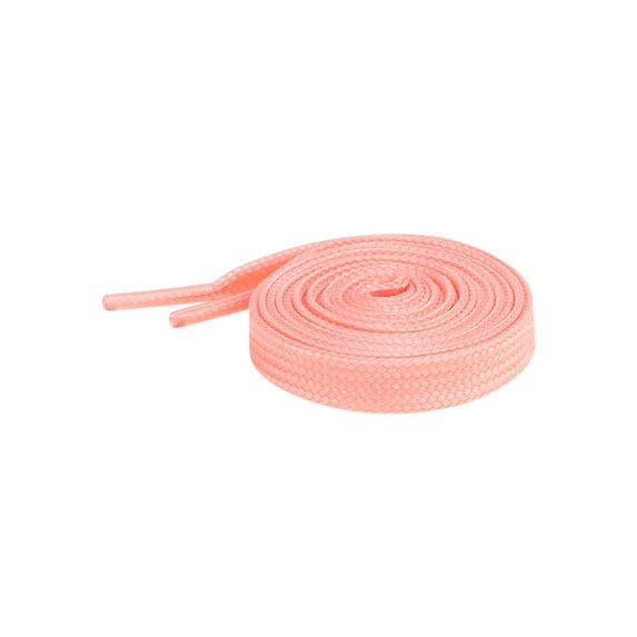 INSPIRE CHIC Solid Color Flat Shoe Laces for Men Women Athletic Shoestrings 2 Pairs for Sneakers 120cm/47.2" Peach Pink