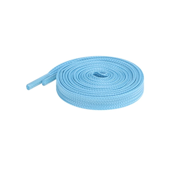 INSPIRE CHIC Solid Color Flat Shoe Laces for Men Women Athletic Shoestrings 2 Pairs for Sneakers 80cm/31.5" Sky Blue