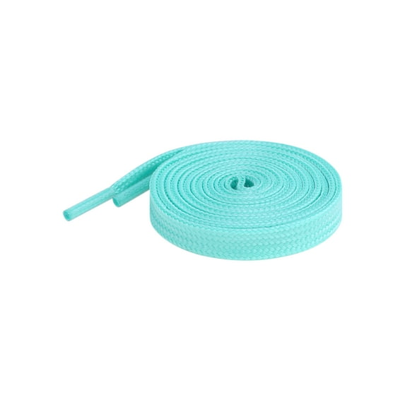 INSPIRE CHIC Solid Color Flat Shoe Laces for Men Women Athletic Shoestrings 2 Pairs for Sneakers 80cm/31.5" Turquoise