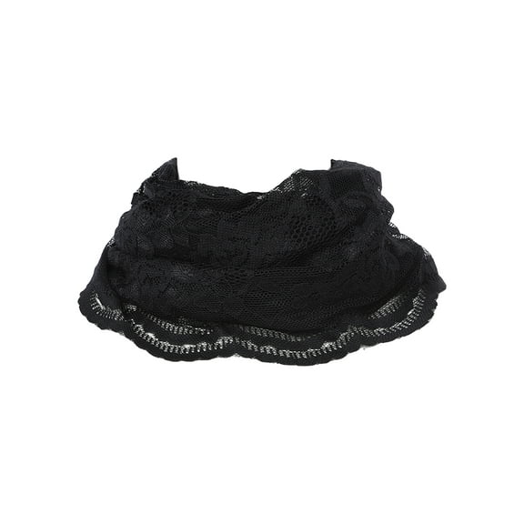 INSPIRE CHIC Spanish Style Lace Floral Mantilla Infinity Veils, Chapel Church Head Covering Latin Mass Scarves One Size Black