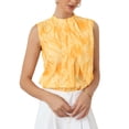 thumbnail image 1 of INSPIRE CHIC Summer Dressy Tank Top for Women Sleeveless Floral Business Casual Work Blouse Top XS Yellow, 1 of 6