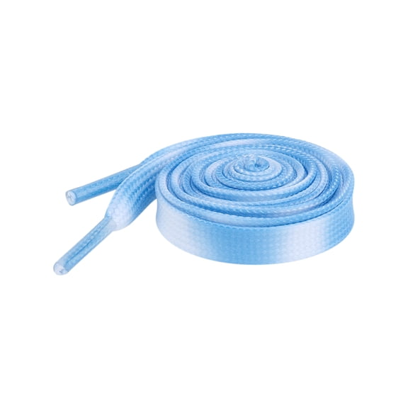 INSPIRE CHIC Three Colors Tie-dye Shoelaces Flat Shoe Laces for Sneakers 1 Pair Blue and White 160cm/63"