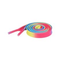 INSPIRE CHIC Three Colors Tie-dye Shoelaces Flat Shoe Laces for Sneakers 1 Pair Pink, Blue and Yellow 120cm/47.2"