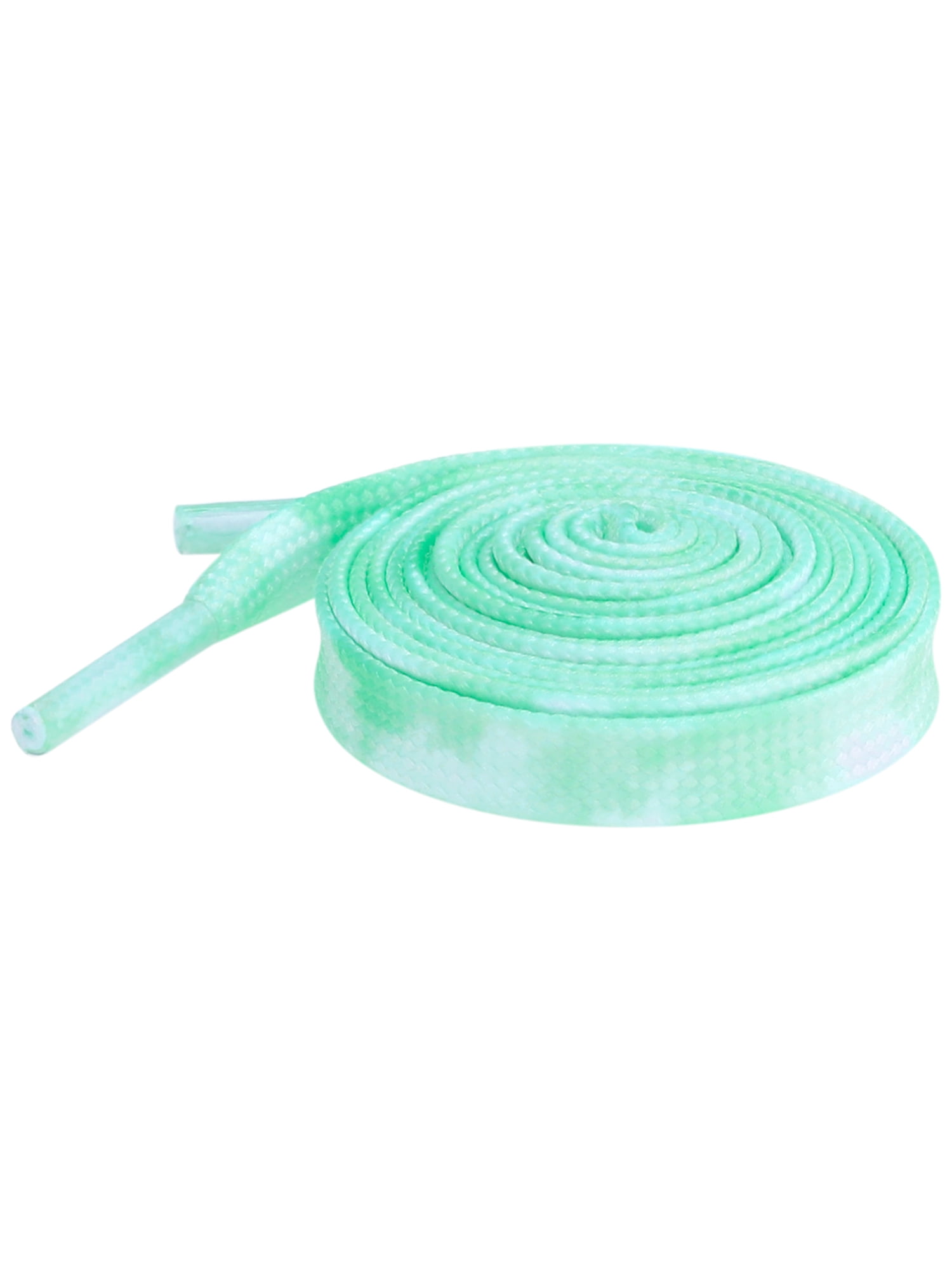 INSPIRE CHIC Tie-Dye Shoelaces Printed Texture Flat Shoe Lace for Sneakers Athletic 1 Pair Mint Green 160cm/63"