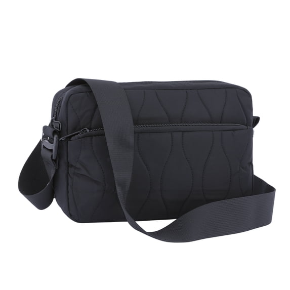 INSPIRE CHIC Travel Crossbody Bags Puffy Shoulder Handbag with Adjustable Strap for Women Black