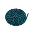 thumbnail image 1 of INSPIRE CHIC Two-Color Twill Dot Shoelaces, 2 Pairs of Striped Round Shoelaces for Martin Boots Black-Dark Cyan 120cm/47.2", 1 of 5