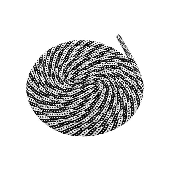 INSPIRE CHIC Two-Color Twill Dot Shoelaces, 2 Pairs of Striped Round Shoelaces for Martin Boots Black-White 60cm/23.6"