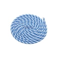 thumbnail image 1 of INSPIRE CHIC Two-Color Twill Dot Shoelaces, 2 Pairs of Striped Round Shoelaces for Martin Boots White-Light Blue 120cm/47.2", 1 of 5