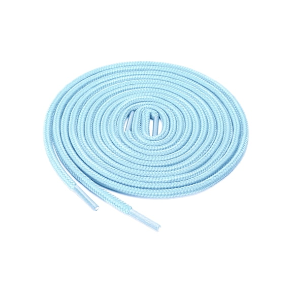 INSPIRE CHIC Unisex 1/5" Thick 2 Pairs Round Shoelace for Casual Sneakers Light Sky Blue 130cm / 51.18"