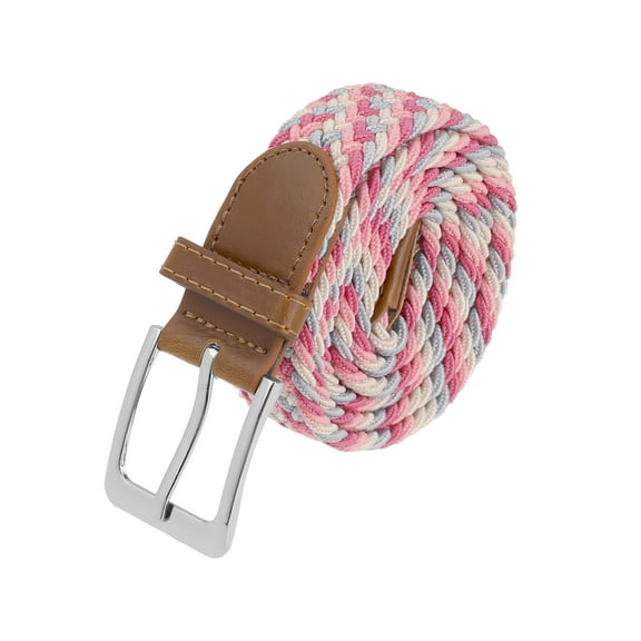 INSPIRE CHIC Unisex Braided Stretch Belts, Multicolored Elastic Woven Golf Jean Belt Waistband for Men and Women 41.3x1.1"(LxW) Style-4