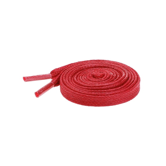 INSPIRE CHIC Unisex Waxed Cotton Athletic Shoelaces Flat Shoe Laces for Sneakers 1 Pair Red 80cm/31.5"