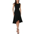 thumbnail image 1 of INSPIRE CHIC WOMLAYOUT Women's Tank Dress Sleeveless Ruffle Hem Cocktail Midi Dresses 2XL Black, 1 of 6