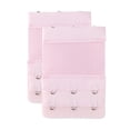 thumbnail image 1 of INSPIRE CHIC Women's 2 Pcs Stretchy Bra Extenders, 2x2/2x3/2x4 Hooks Elastic Back Bra Extension Strap Bra Band Pink 2 Rows 3 Hooks, 1 of 6