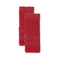 thumbnail image 1 of INSPIRE CHIC Women's 2 Pcs Stretchy Bra Extenders, 2x2/2x3/2x4 Hooks Elastic Back Bra Extension Strap Bra Band Red-1 2 Rows 2 Hooks, 1 of 6