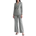 thumbnail image 1 of INSPIRE CHIC Women 2 Piece Pant Suits Set Long Sleeve Double Breasted Blazer Pants X Small Gray, 1 of 5
