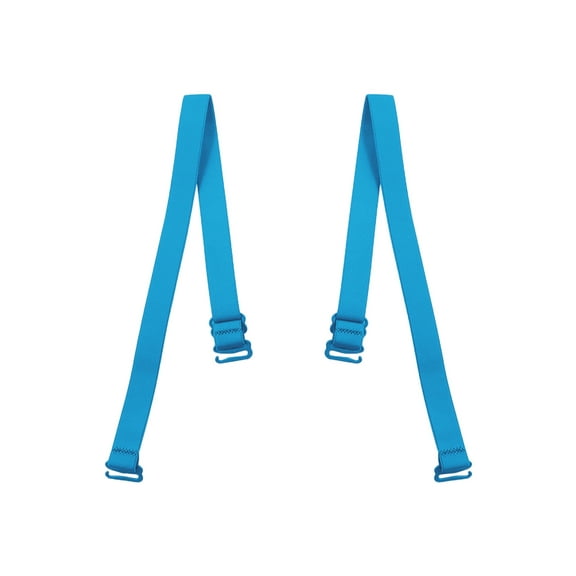 INSPIRE CHIC Women Adjustable 1.5cm Elastic Band Bra Straps 2 Pairs Bright Blue