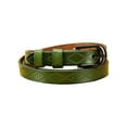 thumbnail image 1 of INSPIRE CHIC Women Exotic Embossed Diamond Pattern Single Pin Buckle Slender Waist Belt 38.3-42.9inches Green, 1 of 6