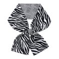 thumbnail image 1 of INSPIRE CHIC Women Fashion Printed Skinny Long Scarves, Retro Satin Silky Neckerchief Ribbon Headband Headscarf 57.1x5.9" Black Zebra, 1 of 6