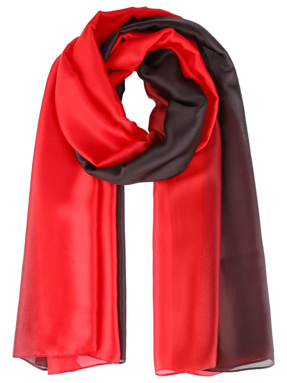 Women's Gradient Color Satin Scarves Colorful Lightweight Soft Neckerchief Hijab Head Scarf Wraps Shawl 70.9"x35.4" Gradient-1