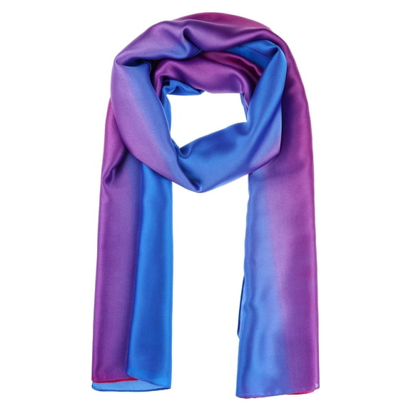 INSPIRE CHIC Women Gradient Color Satin Scarves, Colorful Lightweight Soft Neckerchief Hijab Head Scarf Wraps Shawl 70.9"x35.4" Gradient-7