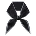 thumbnail image 1 of INSPIRE CHIC Women Houndstooth Skinny Long Scarves, Satin Silky Ribbon Hair Band Neckerchief Neck Scarf 37.4x3.5" Black, 1 of 6