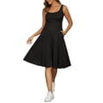 thumbnail image 1 of INSPIRE CHIC Women's Mother's Day Maternity Dresses A-Line Sleeveless Summer Sundress Flare Tank Dress with Pockets S Black, 1 of 6