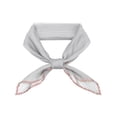 thumbnail image 1 of INSPIRE CHIC Women Pleated Chiffon Scarves, Contrast Color Trim Semi Sheer Stretchy Gauze Neck Scarf Neckerchief 43.3x19.7" Gray, 1 of 5