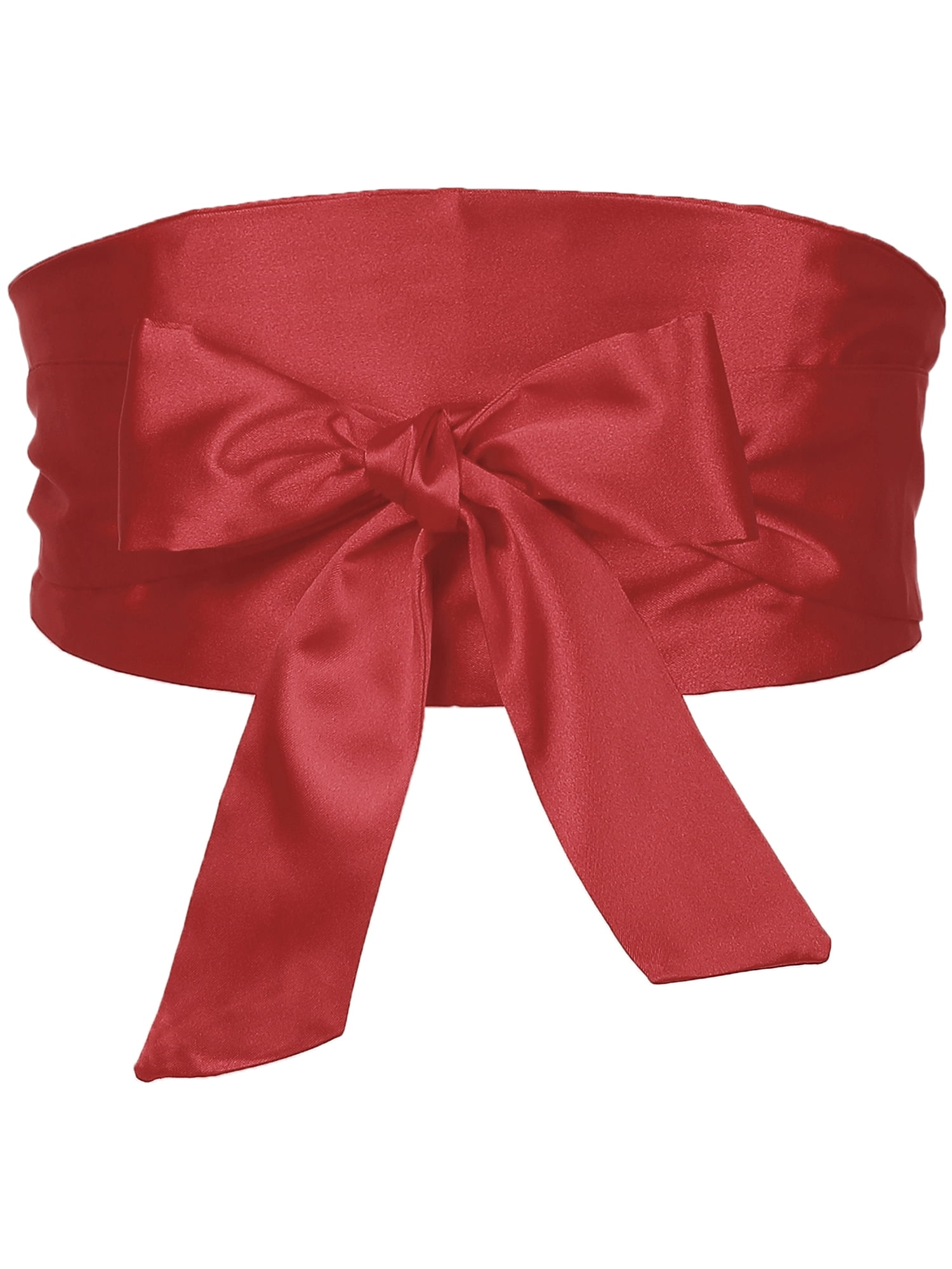 INSPIRE CHIC Women Plus Size Satin Obi Belt, Self-Tie Wrap  display picture 2