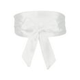 thumbnail image 1 of INSPIRE CHIC Women Plus Size Satin Obi Belt, Self-Tie Wrap Wide Sash Waistband Belt for Dress Bridal 41.73-49.61" White, 1 of 7