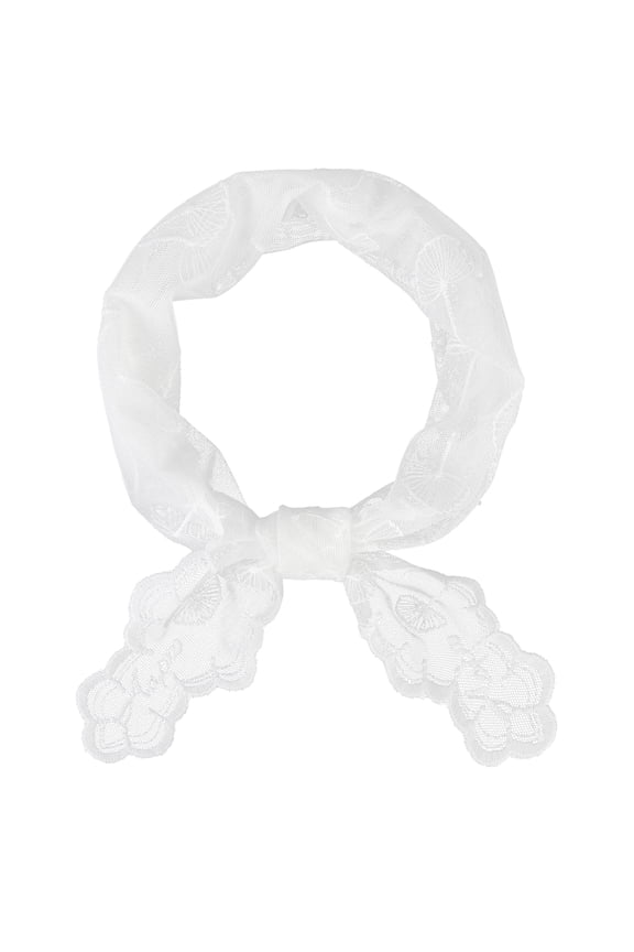 Women's 1950s Lace Triangle Scarf, Retro Silky Embroidered Neckerchief Head Wrap Neck Scarves for Festivals Holidays One Size Lace-2