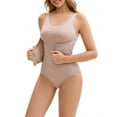 thumbnail image 1 of INSPIRE CHIC Women's 3 Rows Waist Cincher Body Shaper Butt Tummy Control Full Shapewear Bodysuit L Beige, 1 of 5