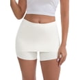 thumbnail image 1 of INSPIRE CHIC Women's Anti Chafing Hip-Lifting Mid Rise Tummy Control Elastic No Show Slim Shorts Under Dress L White, 1 of 5