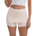 thumbnail image 1 of INSPIRE CHIC Women's Anti Chafing Hip-Lifting Mid Rise Tummy Control Elastic No Show Slim Shorts Under Dress S Beige, 1 of 5