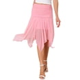 thumbnail image 1 of INSPIRE CHIC Women's Halloween Asymmetrical High Waisted Ruched Flowy Mesh Midi Skirts M Pink, 1 of 6