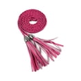 thumbnail image 1 of INSPIRE CHIC Women's Back to School Tassel Braided Skinny Waist Belt Faux Leather Thin Boho Belt for Dresses Rose Red 132 cm/52 inches, 1 of 8